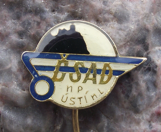 Vintage Usti nad Labem CSAD Bus Coach Mass Public Transport Firm Pin Badge