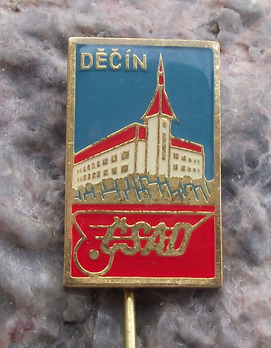 Vintage CSAD Decin Bus Coach Company Public Transport Pin Badge