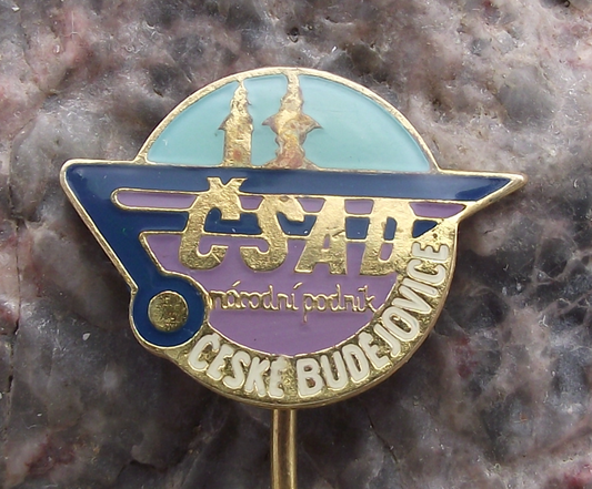 Vintage CSAD Ceska Budejovice np Bus Company Pin Badge