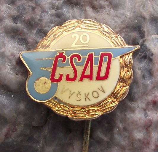 1969 CSAD Vyskov 20th Anniversary Czech State Bus Company Pin Badge