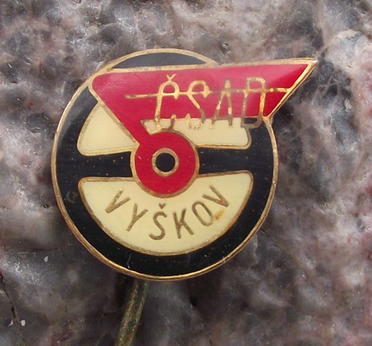 Vintage CSAD Vyskov Czech State Bus Company Advertising Pin Badge