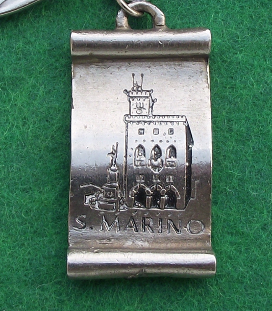 Vintage San Marino Public Palace Ceremonial Building Key Chain Keyring