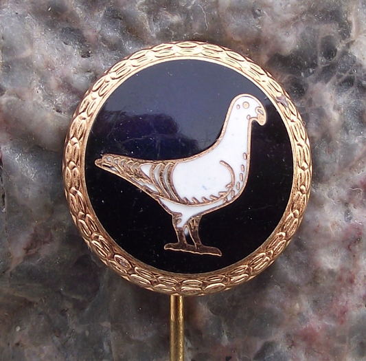 Vintage Czechoslovakia Homing Pigeon Breeders Fanciers Bird Laurels Pin Badge