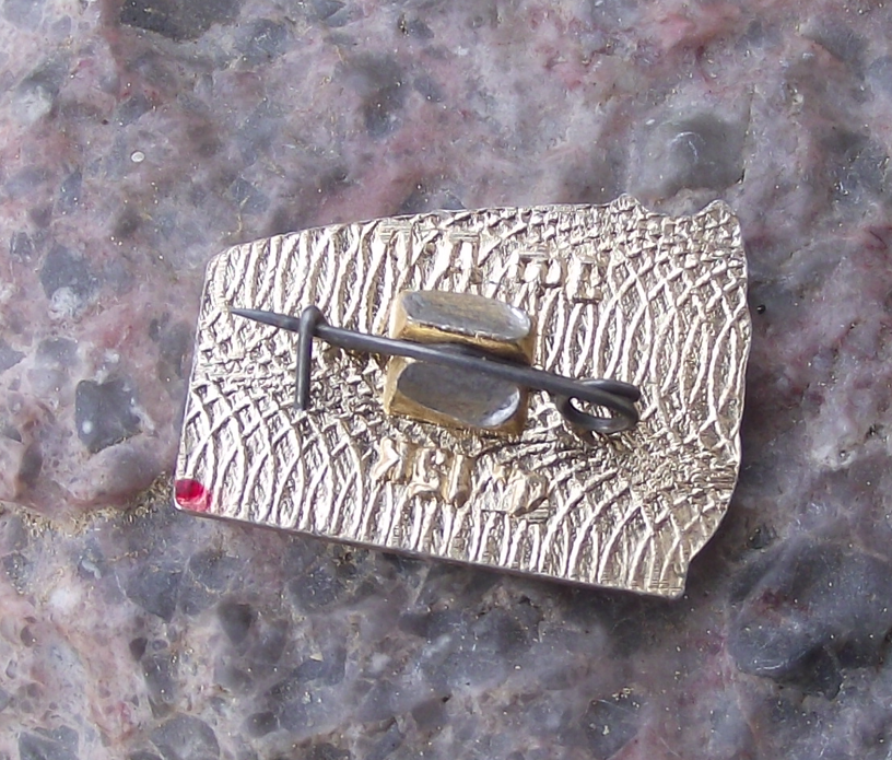 Vintage Kazakhstan Almaty Altai Mountain Peaks Range Trees Pin Badge
