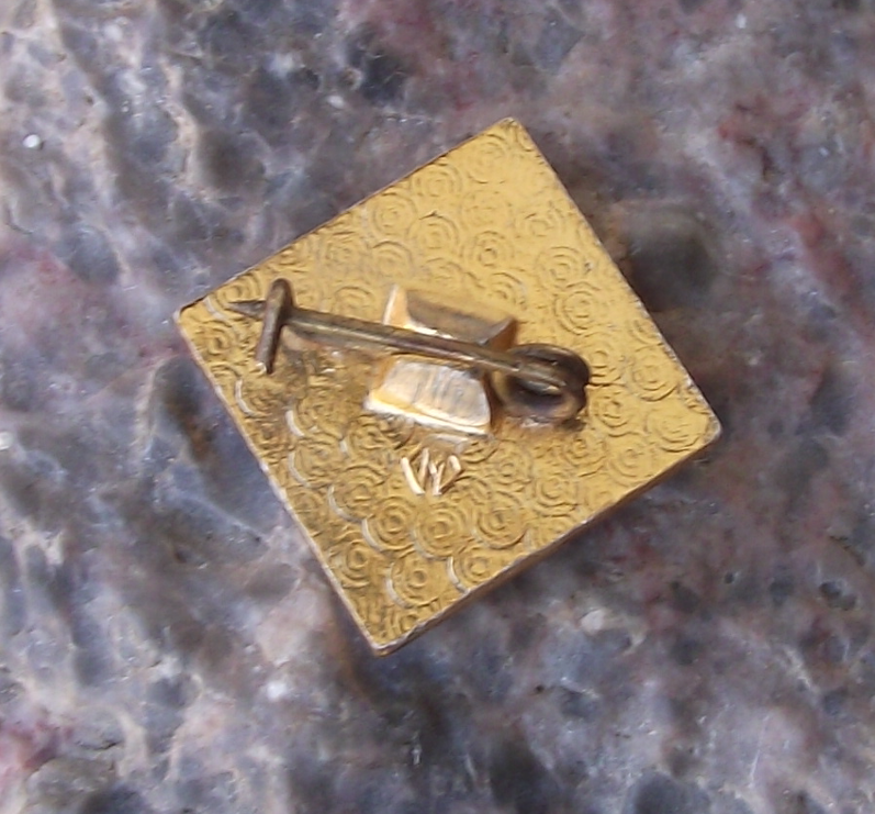 Vintage Soviet Union Chess Federation Queen Crown Diamond Pin Badge