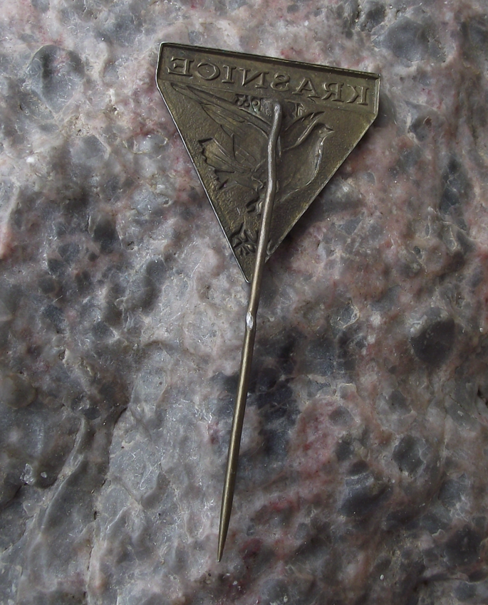 1963 Krasnice Memorial to 1944 Soviet Partisan Freedom Fighters Pin Badge