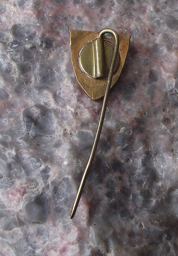 Vintage Soviet Union Russian White Dove Peace Message Shield Pin Badge