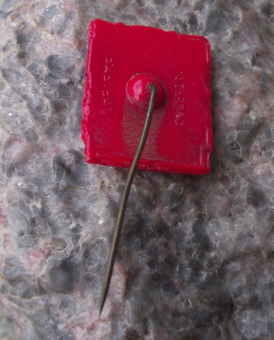 Vintage Glass Czechoslovakia Soviet Flags Mayday 1st May Pin Badge