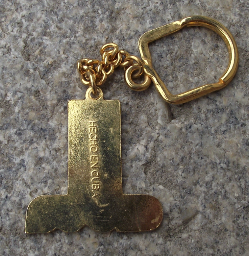 Vintage Club Cuba Cuban Flag Keyring Key Chain