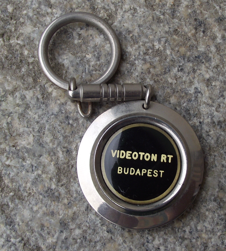 Vintage Videoton RT Television TV and Radio Company Budapest Key Chain Keyring