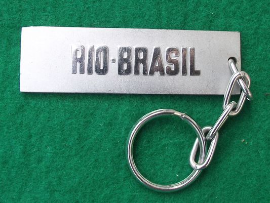 Vintage Large Rio Brazil Christ the Redeemer Maracana Stadium Cable Car Souvenir Key Ring (Copy)