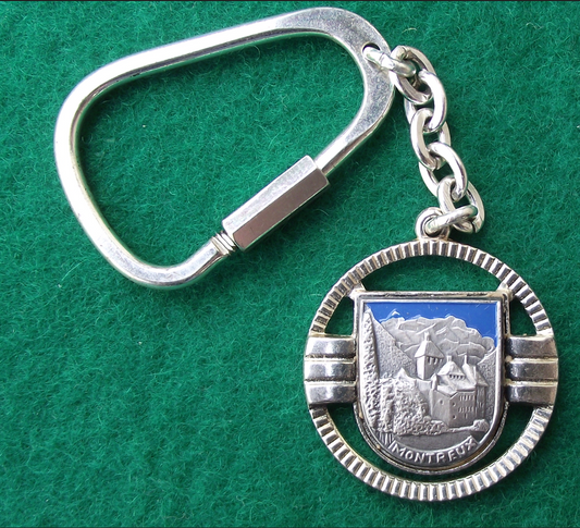 Vintage Dull but Beautiful Swiss Lakeside Resort Montreux Switzerland Key Ring