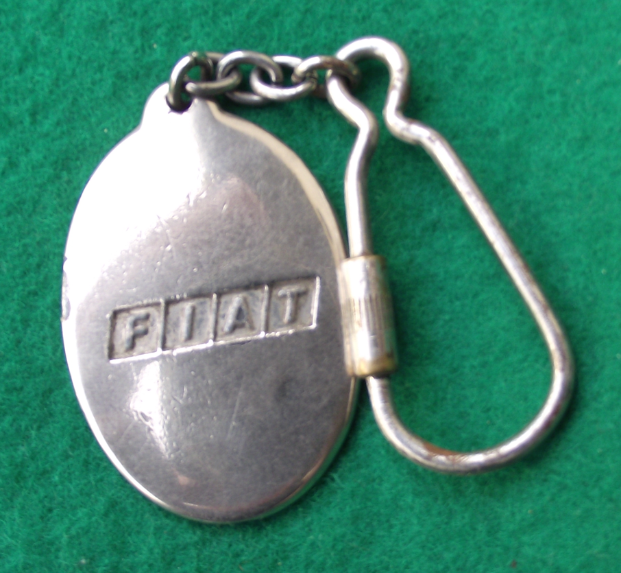 Vintage Fiat Ricambi Originali Car Parts and Sales Italy Key Ring