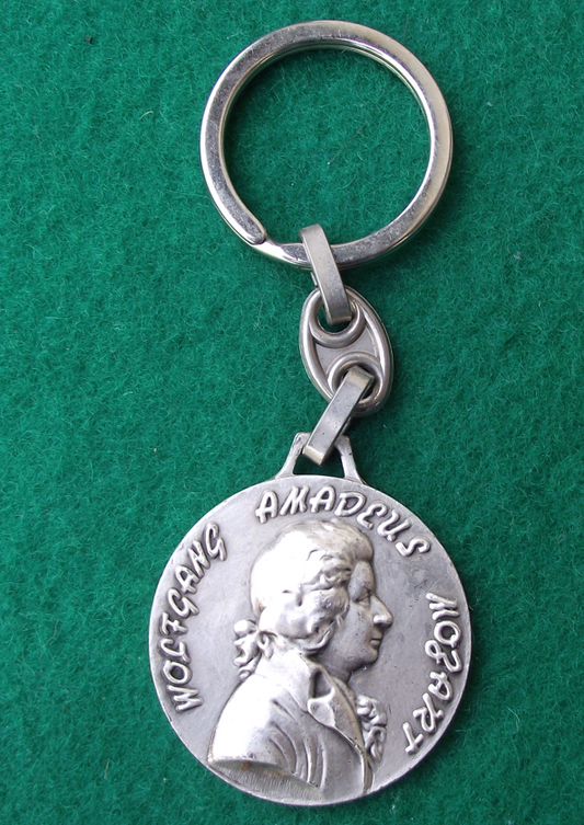 Vintage Scatologist and Falco Inspiration Wolfgang Amadeus Mozart 1756 - 1791 Key Ring