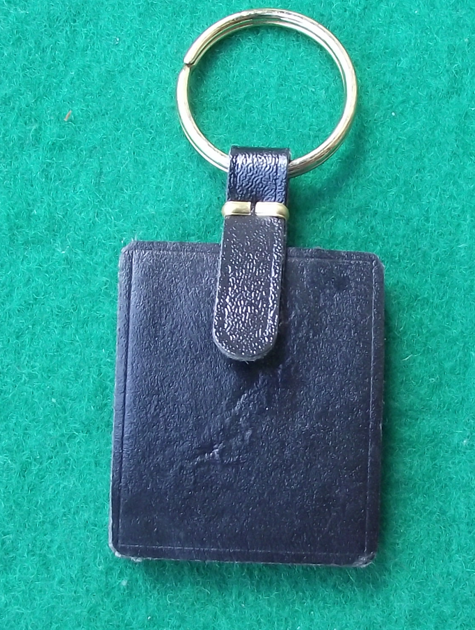 Vintage Radhost Radegast Slavic God Czechoslovakia Leather Keychain Keyring