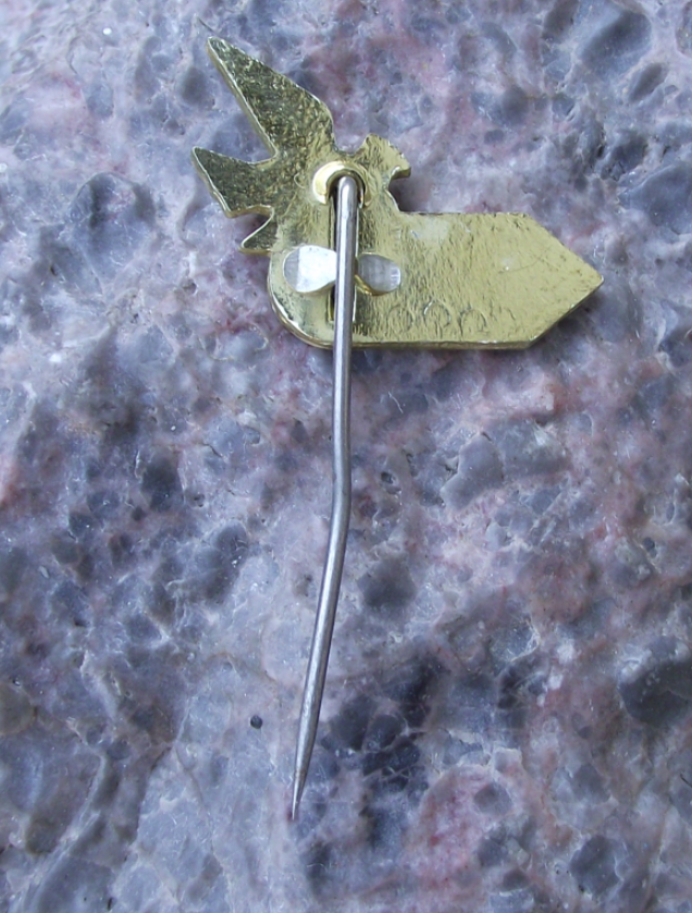 Vintage East Germany 100 km Kilometres Spring Walk Walking Event Dove Pin Badge