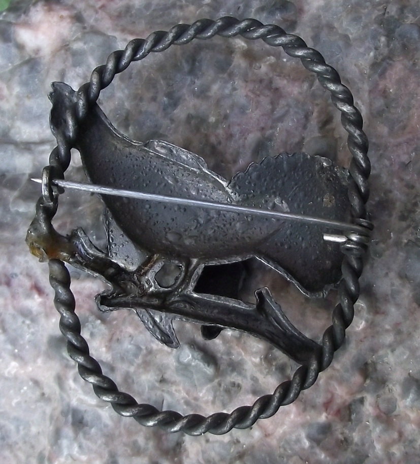 Vintage German Capercaillie Auerhahn Hunting Brooch Jagdabzeichen Hat Pin Badge