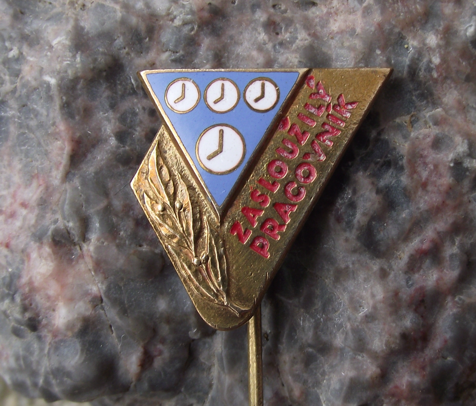 Rare Chronotechna Watch & Clock Maker Excellent Work Award Pin Badge