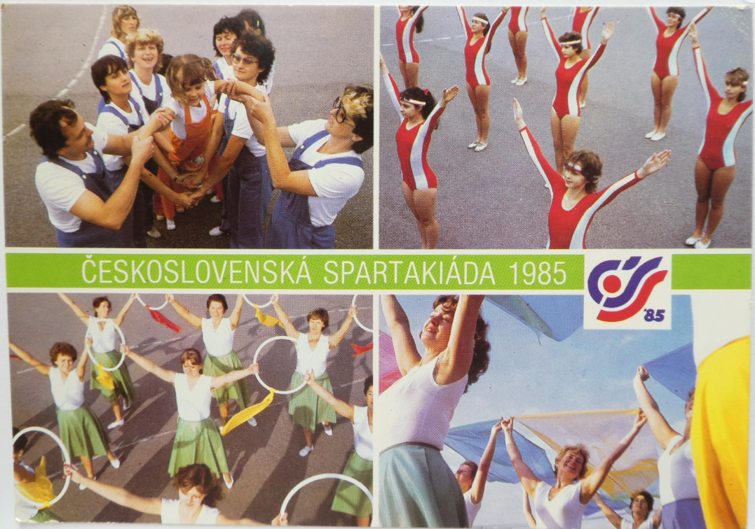 1985 Czech Spartakiad Mass Gymnastics Event Celebration Pin Badge
