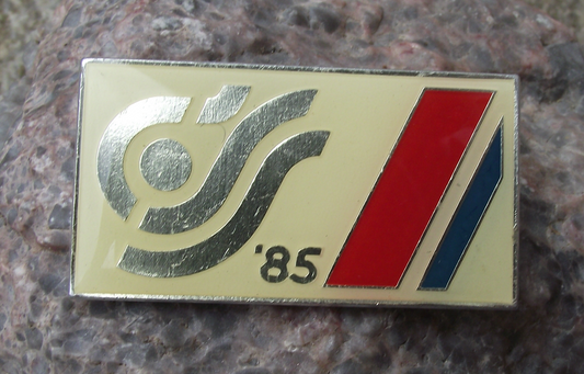 1985 Czech Spartakiad Mass Gymnastics Event Prague Clasp Brooch Pin Badge