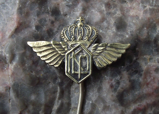 Vintage 1950s KLM Dutch Airlines Winged Logo Netherlands Holland Pin Badge - Badgecrazy