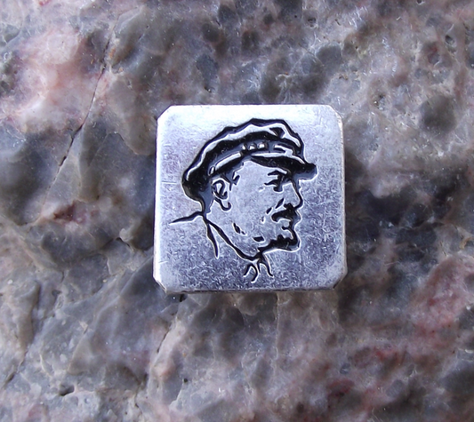 Vintage VI Lenin Russian Soviet Union Communist Politician Flat Cap Pin Badge