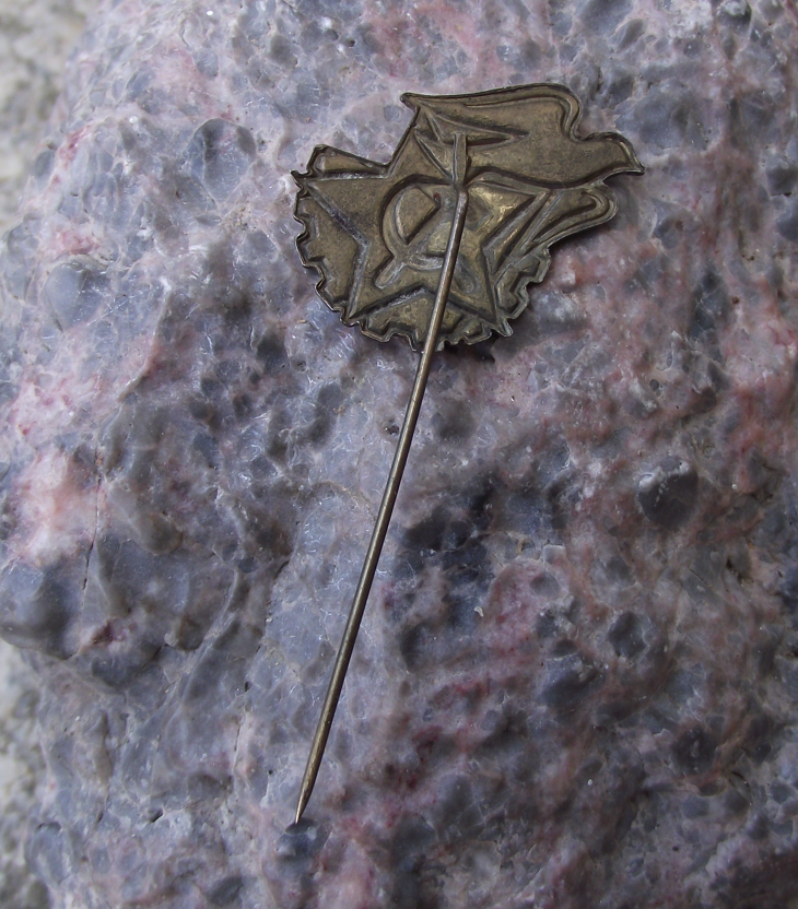 Vintage Czechoslovakia Communist Party White Dove of Peace Pin Badge