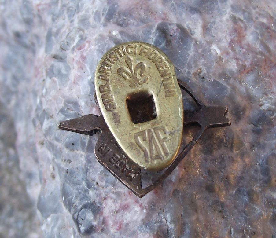 Vintage Alitalia Bow and Arrow Logo Italian State Airline Jacket Buttonhole - Badgecrazy