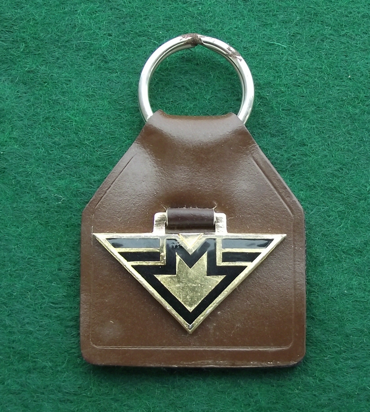 Vintage Czech Metro Underground Train Official M Logo Keychain Keyring - Badgecrazy
