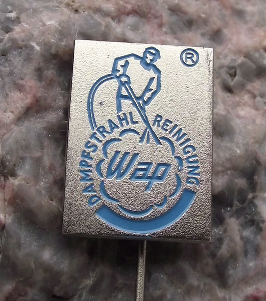 Vintage WAP Dampstrahl Reinigung Pressure Washers East German Pin Badge - Badgecrazy