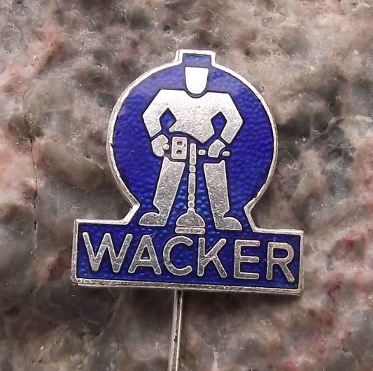 Vintage Wacker Compactors Construction Equipment Tampers Diggers Pin Badge - Badgecrazy