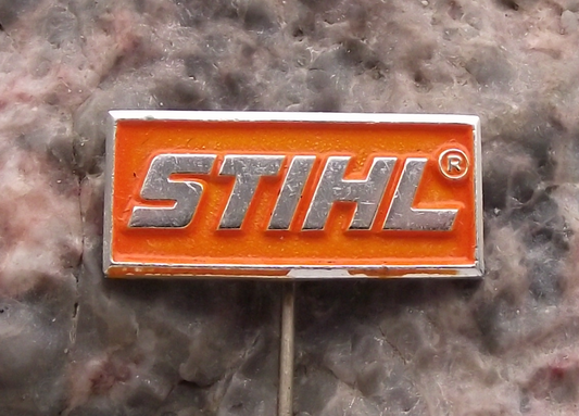 Vintage STIHL German Chainsaw Power Tools Saws Engineering Pin Badge - Badgecrazy