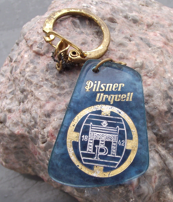 Vintage Pilsner Urquell 1842 Czech Pilsen Beer Brewery Keychain Keyring