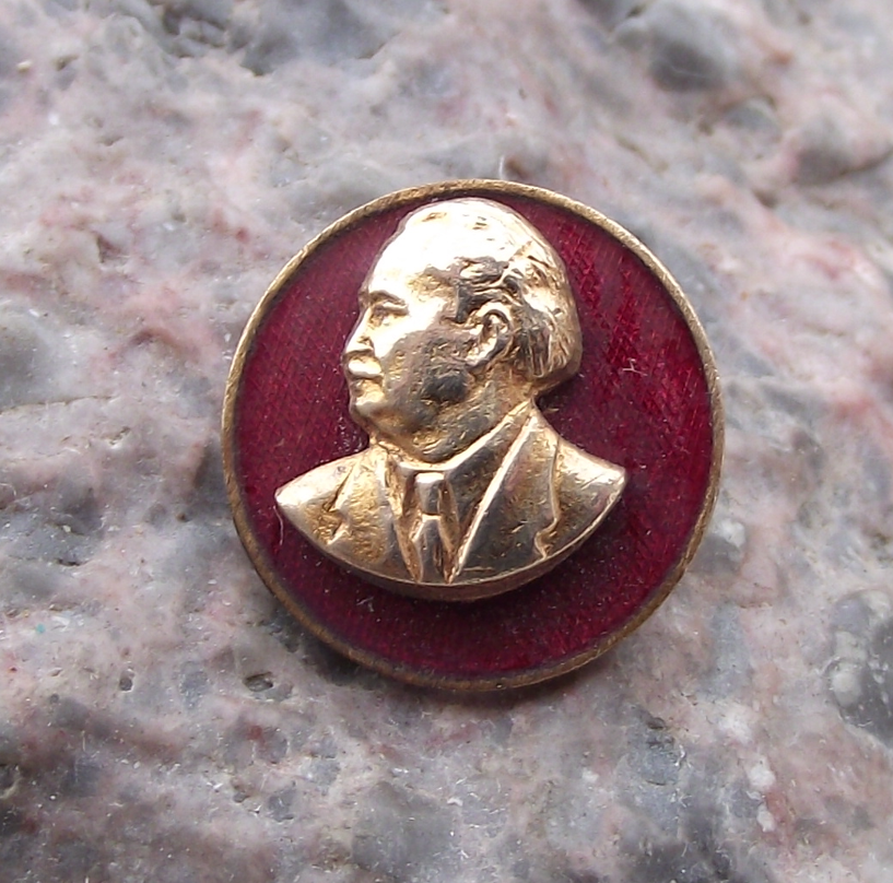 Vintage Georgi Dimitrov Bulgaria Communist Leader Prime Minister Pin Badge