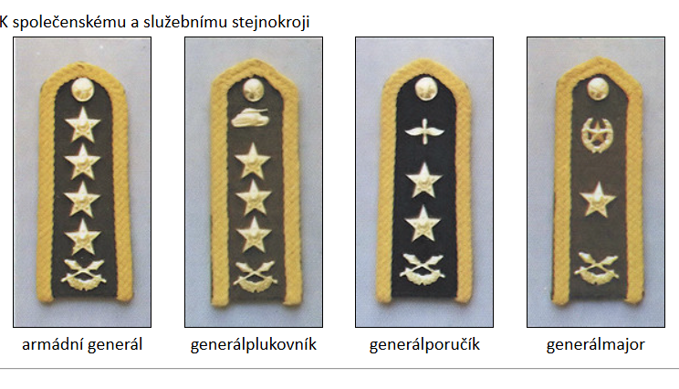 Czechoslovakia Army CSLA Rank General Crossed Maces Leaves Shoulder Badge - Badgecrazy