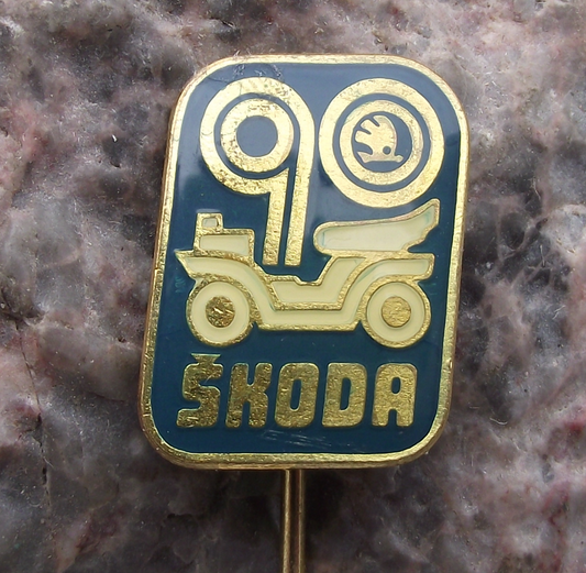 1984 Skoda Car Company Mlada Boleslav 90th Anniversary Pin Badge