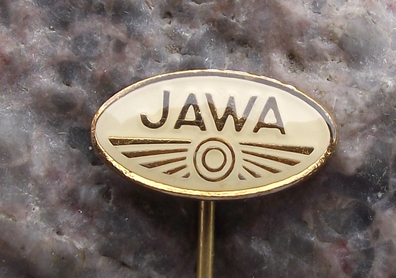 Vintage Coloured Jawa Motocross Road Motorcycles Double Circle Logo Pin Badge