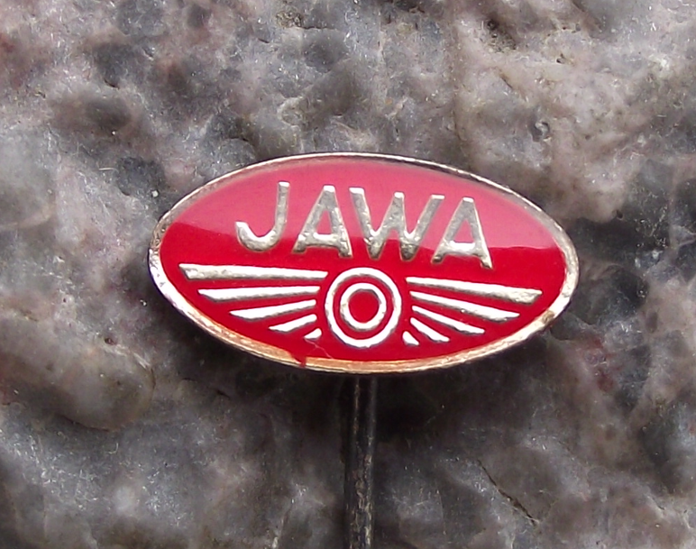 Vintage Coloured Jawa Motocross Road Motorcycles Double Circle Logo Pin Badge