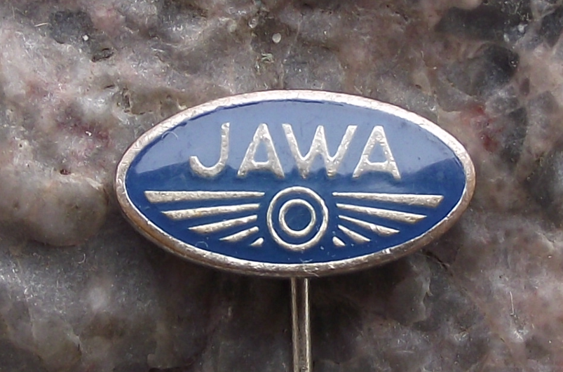 Vintage Coloured Jawa Motocross Road Motorcycles Double Circle Logo Pin Badge