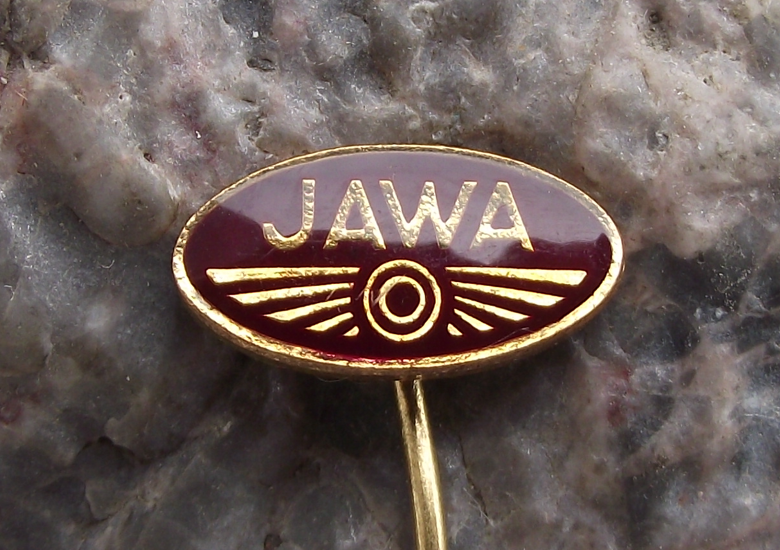 Vintage Coloured Jawa Motocross Road Motorcycles Double Circle Logo Pin Badge