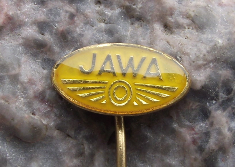 Vintage Coloured Jawa Motocross Road Motorcycles Double Circle Logo Pin Badge