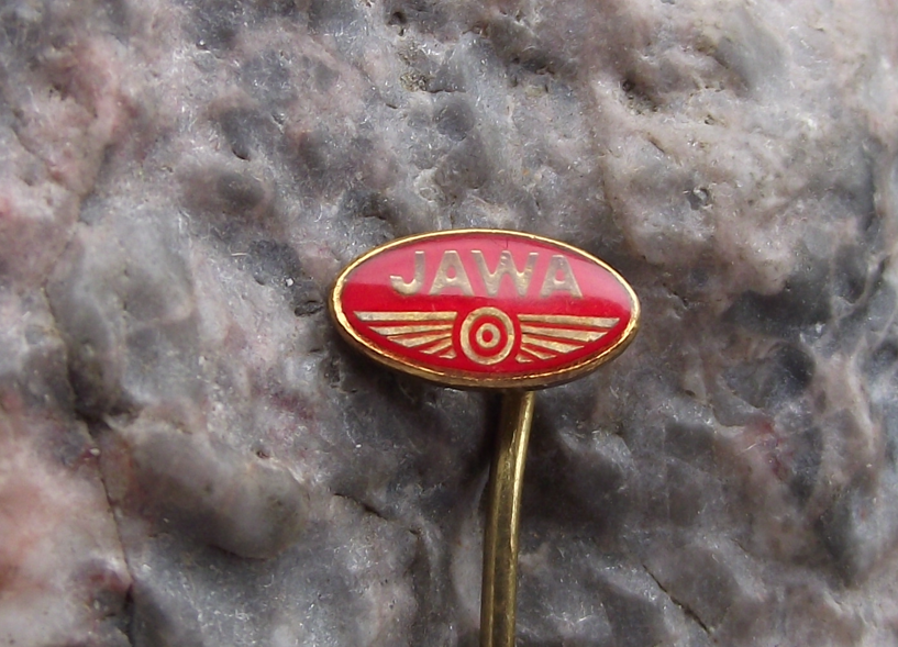 Vintage Small Red Jawa Motorbikes Motorcycle Firm Logo Pin Badge