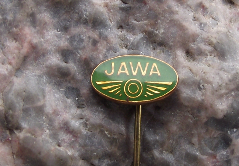 Vintage Small Red Jawa Motorbikes Motorcycle Firm Logo Pin Badge