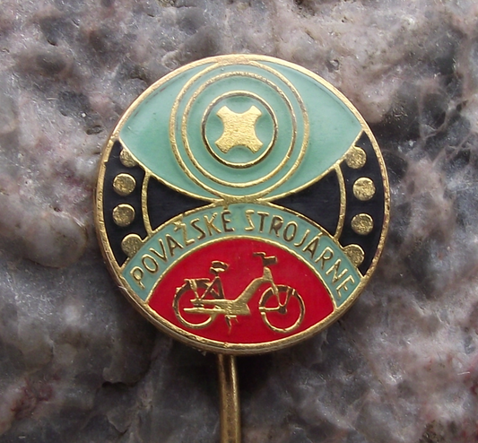 Vintage Povazske Strojarne Jawa Manet Babetta Moped Motorcycle Pin Badge