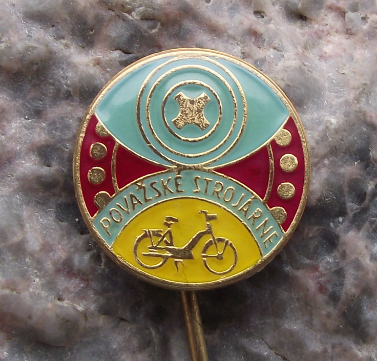 Vintage Povazske Strojarne Jawa Manet Babetta Moped Motorcycle Pin Badge
