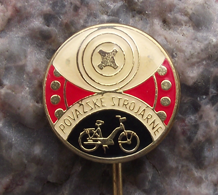 Vintage Povazske Strojarne Jawa Manet Babetta Moped Motorcycle Pin Badge