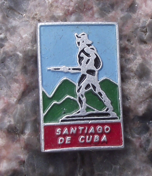 Vintage Santiago de Cuba Monument to Mambi Warriors Cuban Pin Badge