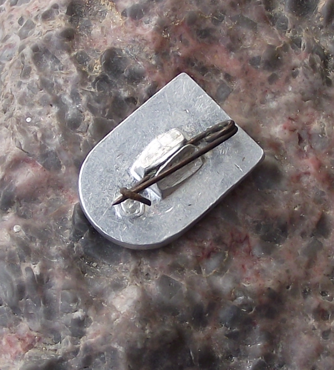 Vintage Soviet Union Space Rocket Emblem Propaganda Shield Pin Badge