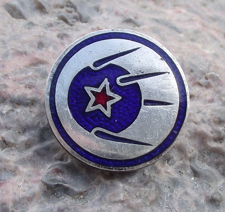 1957 Sputnik 1 Satellite Soviet Red Star First Object in Space Mission Pin Badge