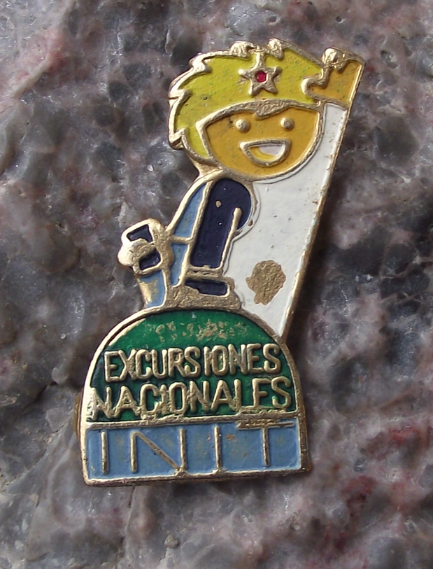 Vintage Cuba Ministry of Tourism Excursions Cuban Revolution INIT Pin Badge